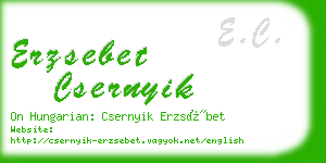 erzsebet csernyik business card